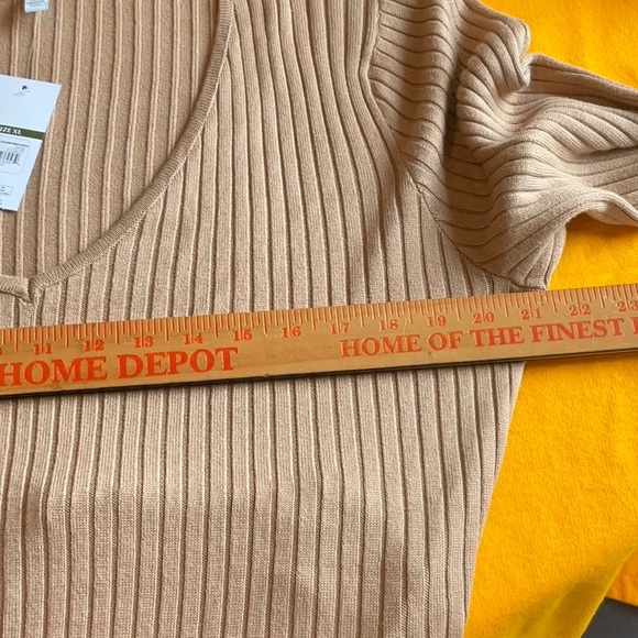 SOFIA JEANS Tawny Brown Back Twist Sweater Midi Dress Size XL, NWT - Picture 8 of 14